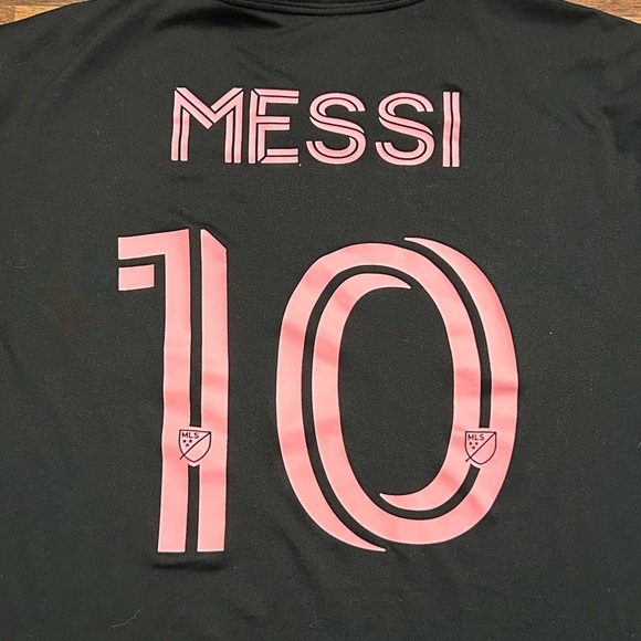 Adidas MLS Inter Miami Lionel Messi Jersey Shirt Men Size Large XL Black Pink - Picture 5 of 5
